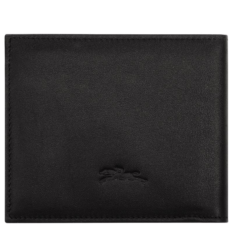 Black Longchamp sur Seine Men's Wallets | EAWV-92084