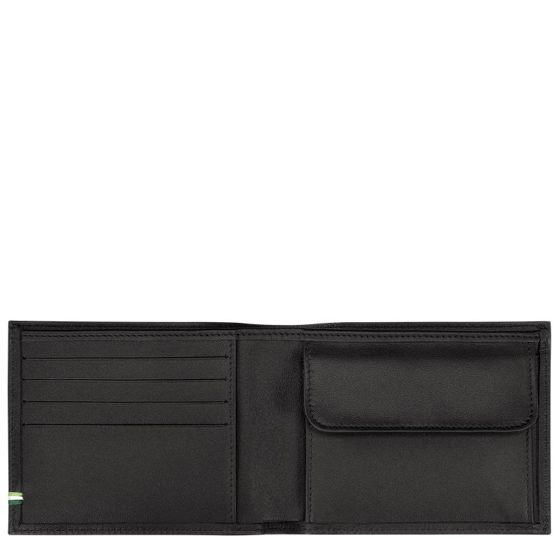 Black Longchamp sur Seine Men's Wallets | FPUE-53264