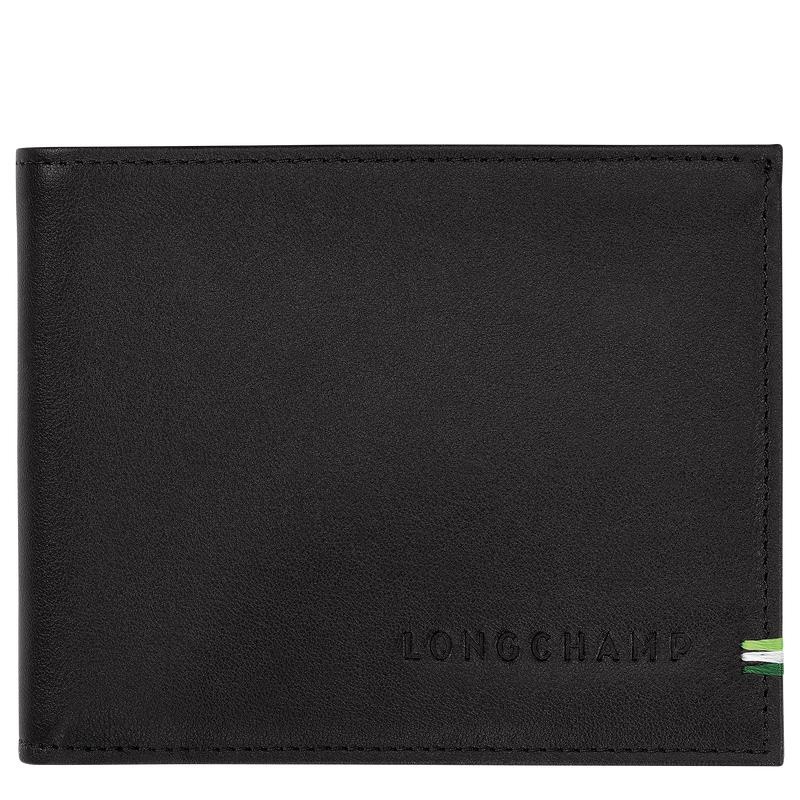 Black Longchamp sur Seine Men\'s Wallets | FPUE-53264