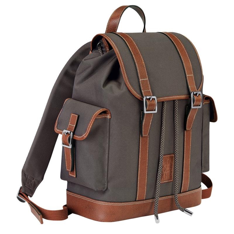 Brown Longchamp Boxford Men's Backpacks | JXOZ-84160