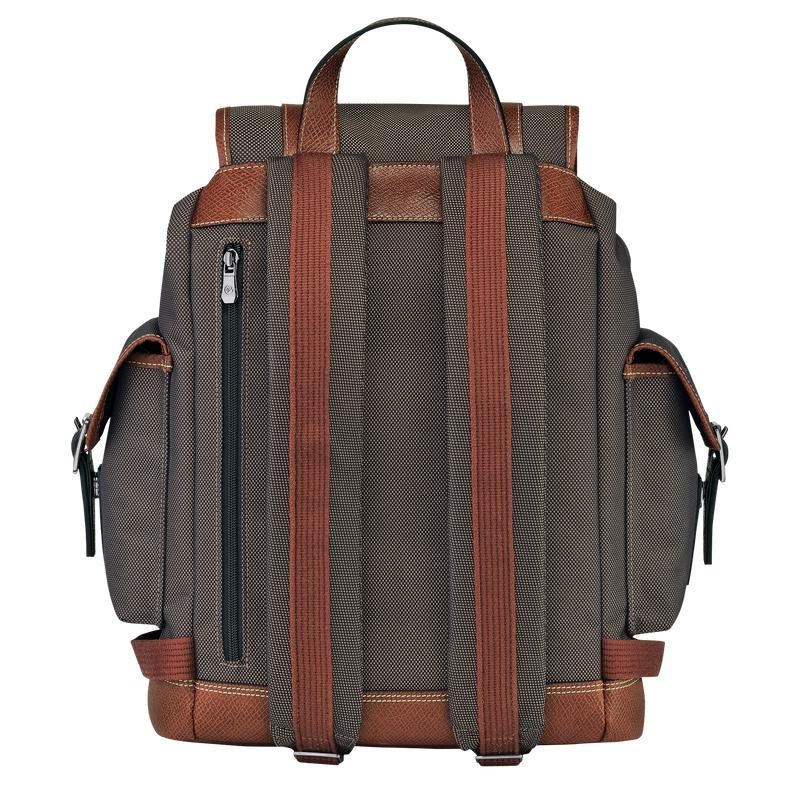 Brown Longchamp Boxford Men's Backpacks | JXOZ-84160