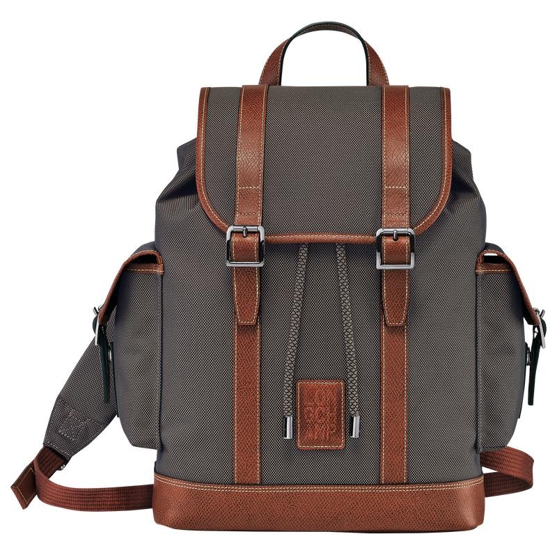 Brown Longchamp Boxford Men\'s Backpacks | JXOZ-84160