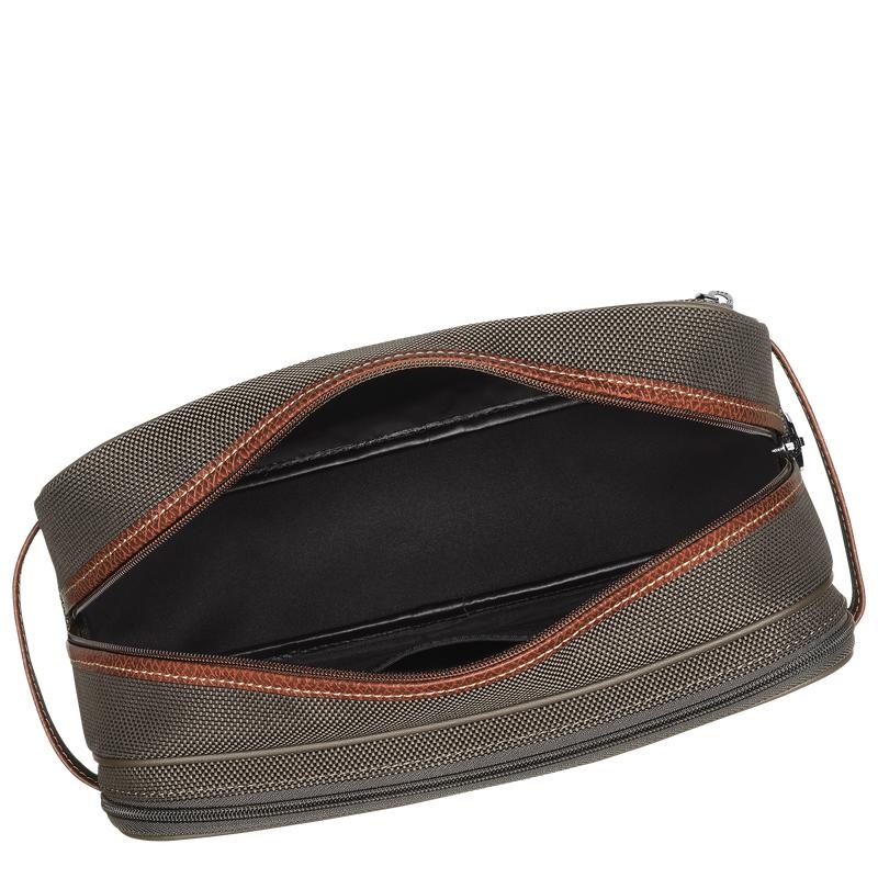 Brown Longchamp Boxford Men's Toiletry Bags | LQCK-94360