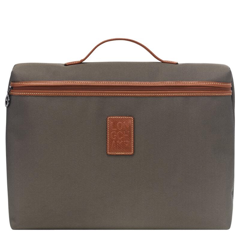 Brown Longchamp Boxford S Men\'s Briefcase | HBML-31925