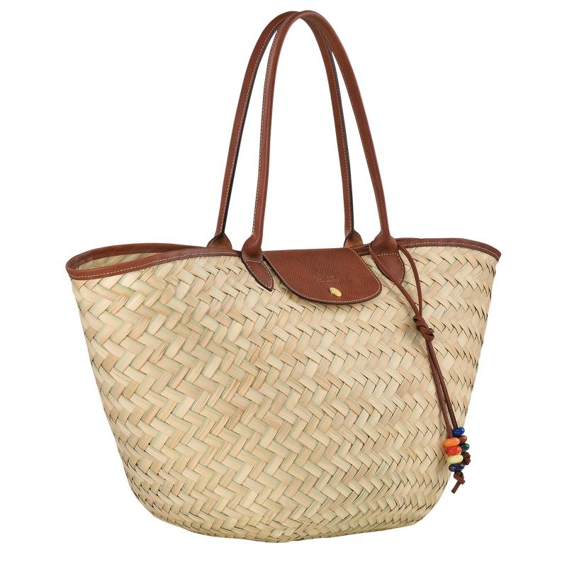 Brown Longchamp Le Panier Pliage XL Women's Basket Bag | VPWM-85974