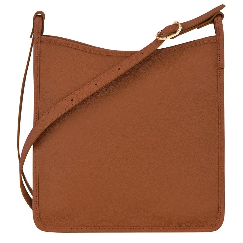 Caramel Brown Longchamp Le Foulonné M Women's Crossbody Bags | WBEH-07452