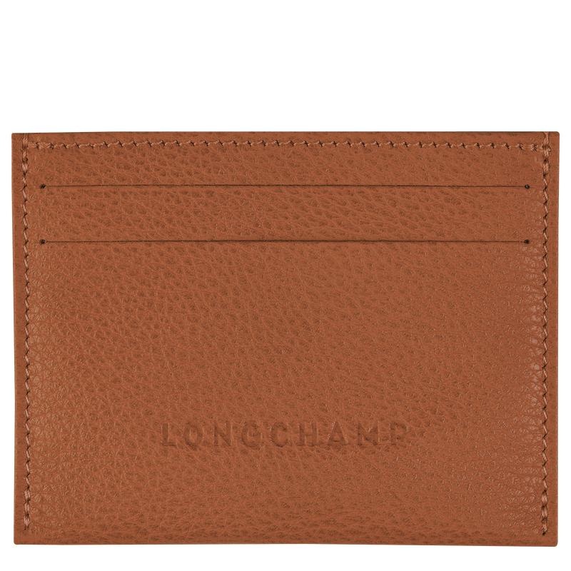 Caramel Brown Longchamp Le Foulonné Men\'s Cardholders | FMQI-70634