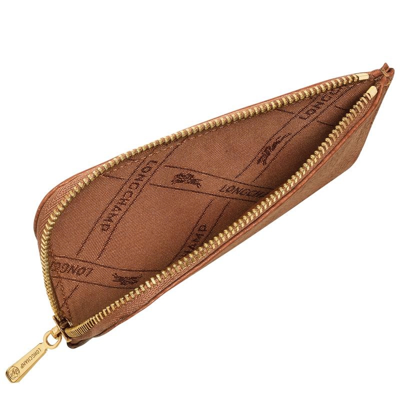 Caramel Brown Longchamp Le Foulonné Men's Cardholders | SQMF-26713