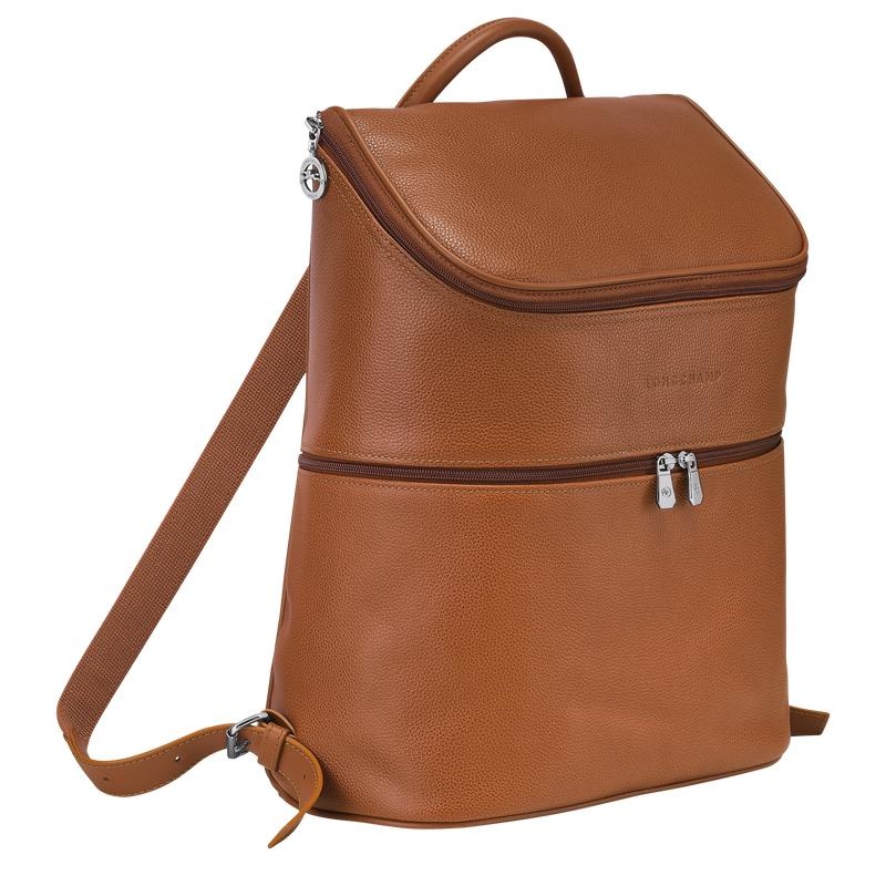 Caramel Brown Longchamp Le Foulonné Men's Backpacks | ZEMD-87165