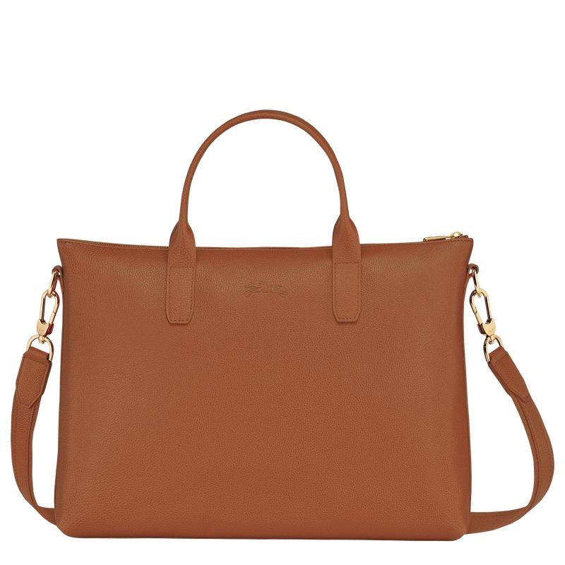 Caramel Brown Longchamp Le Foulonné S Men's Briefcase | TCWY-15208