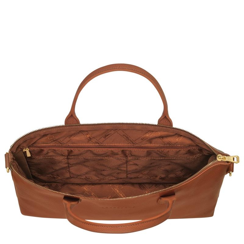 Caramel Brown Longchamp Le Foulonné S Men's Briefcase | TCWY-15208