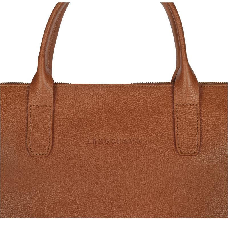 Caramel Brown Longchamp Le Foulonné S Men's Briefcase | TCWY-15208