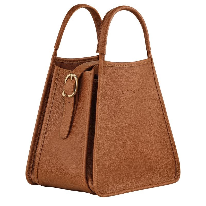 Caramel Brown Longchamp Le Foulonné S Women's Handbags | SFAT-04961