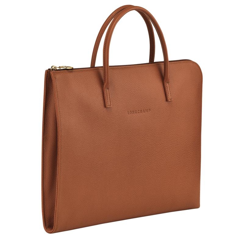 Caramel Brown Longchamp Le Foulonné S Women's Briefcase | RWBD-87019