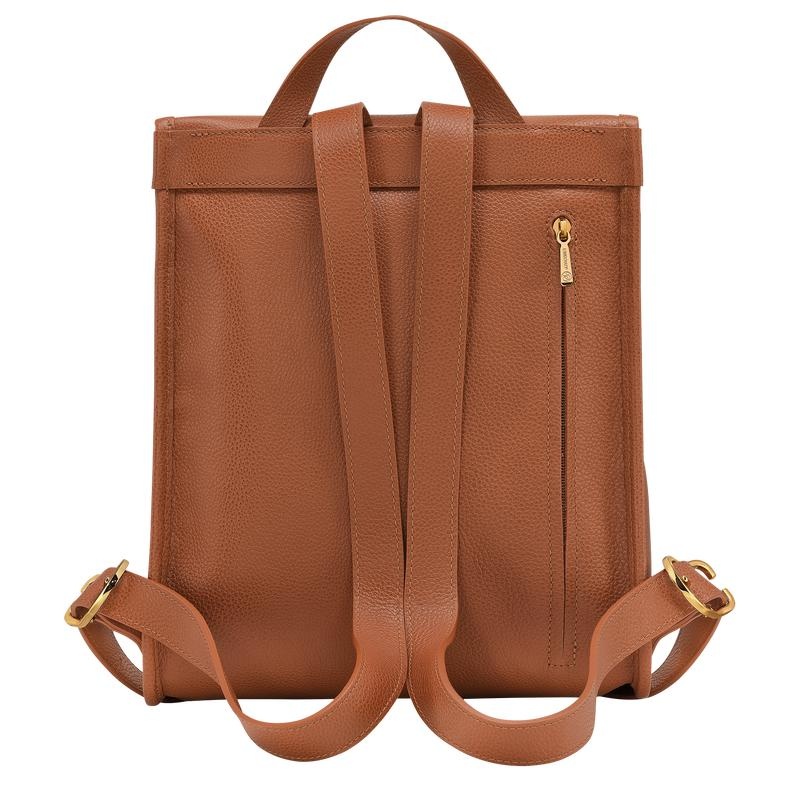 Caramel Brown Longchamp Le Foulonné Women's Backpacks | MGZO-14653