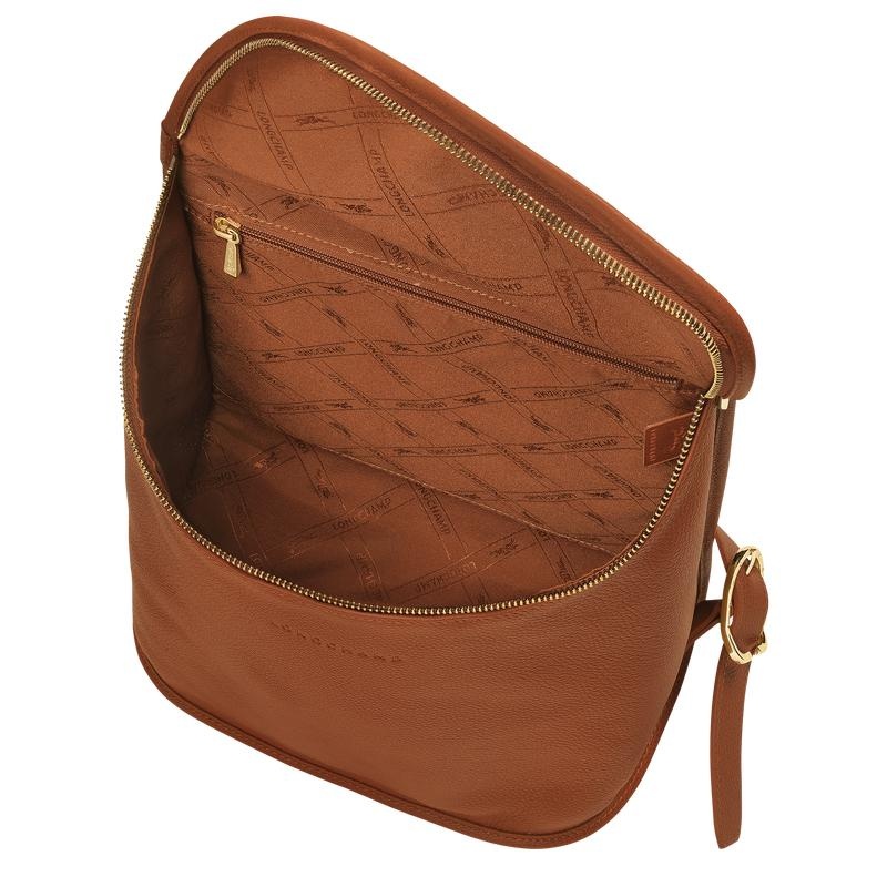 Caramel Brown Longchamp Le Foulonné Women's Backpacks | MGZO-14653