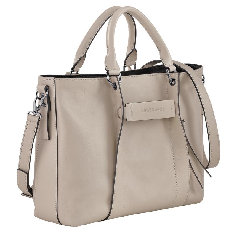 Clay Grey Longchamp 3D L Women's Handbags | NYHG-43520