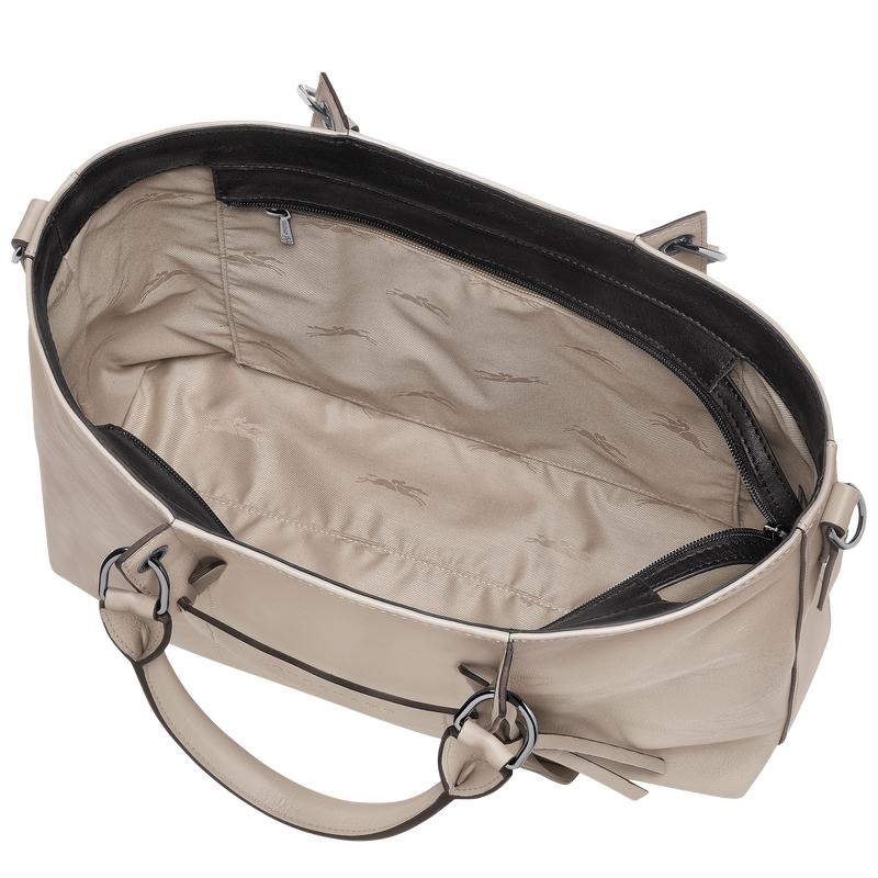 Clay Grey Longchamp 3D L Women's Handbags | NYHG-43520