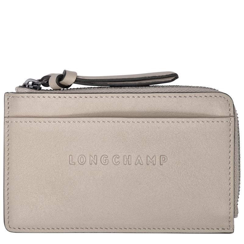 Clay Grey Longchamp 3D Men\'s Cardholders | XTEB-18409