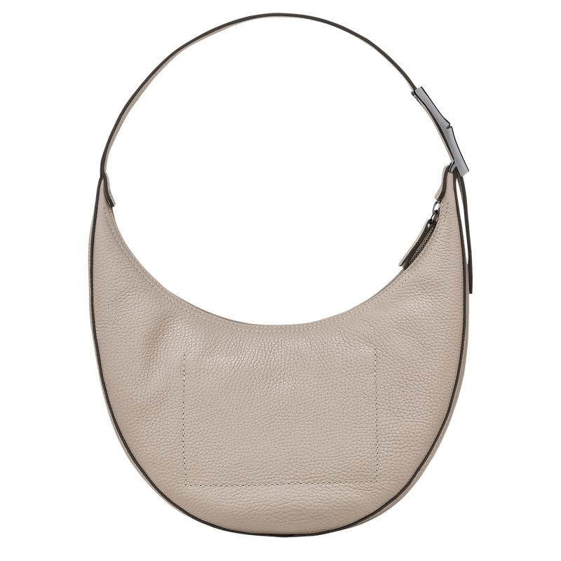 Clay Grey Longchamp Roseau Essential M Women's Hobo Bags | FZYP-32194