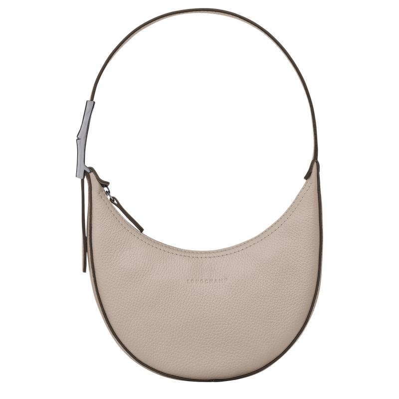 Clay Grey Longchamp Roseau Essential S Women\'s Hobo Bags | QTAV-68031