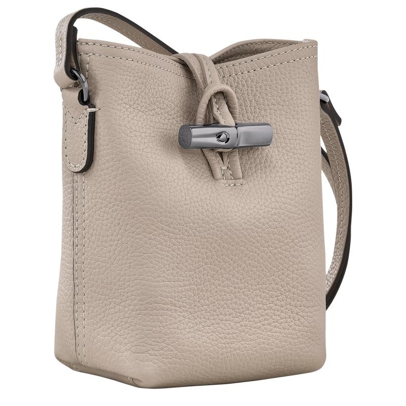 Clay Grey Longchamp Roseau Essential XS Women's Crossbody Bags | ODTG-36782