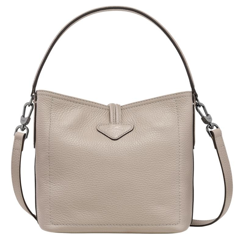 Clay Grey Longchamp Roseau Essential XS Women's Bucket Bag | QODH-15670