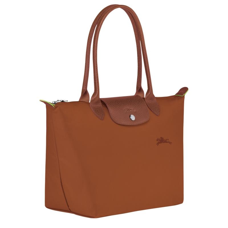 Cognac Brown Longchamp Le Pliage Green M Women's Tote Bag | KWGT-56481