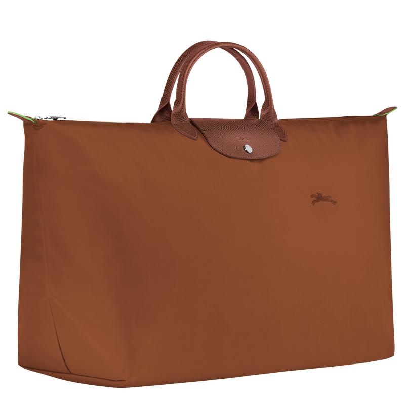 Cognac Brown Longchamp Le Pliage Green M Men's Travel Bags | HKYP-51792