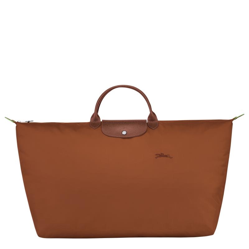 Cognac Brown Longchamp Le Pliage Green M Men\'s Travel Bags | HKYP-51792