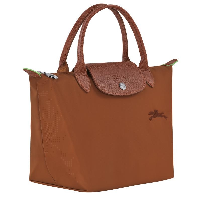 Cognac Brown Longchamp Le Pliage Green S Women's Handbags | TKLP-73129