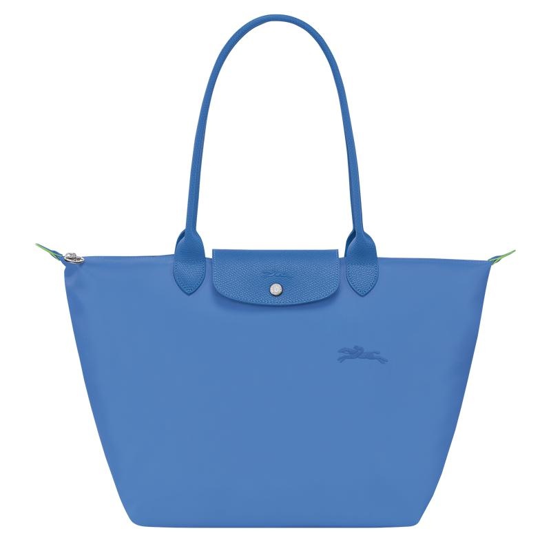 Cornflower Blue Longchamp Le Pliage Green L Women\'s Tote Bag | DYOX-86457