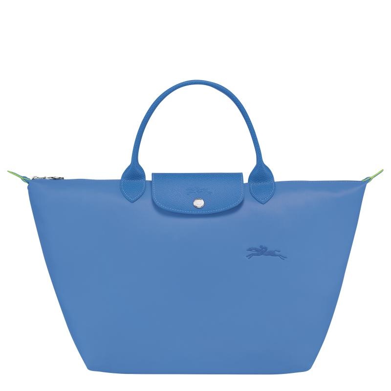 Cornflower Blue Longchamp Le Pliage Green M Women\'s Handbags | RQPY-01948