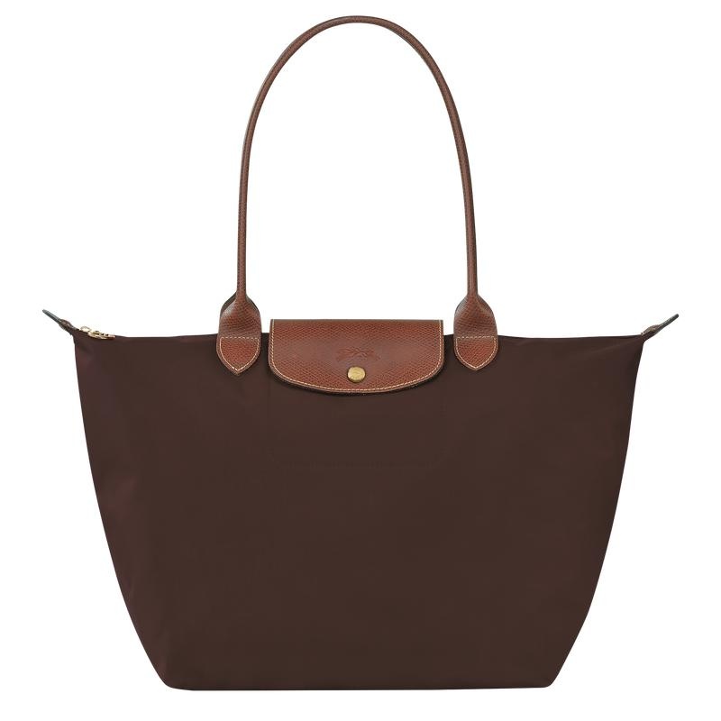 Ebony Brown Longchamp Le Pliage Original L Women\'s Tote Bag | CPVR-61302