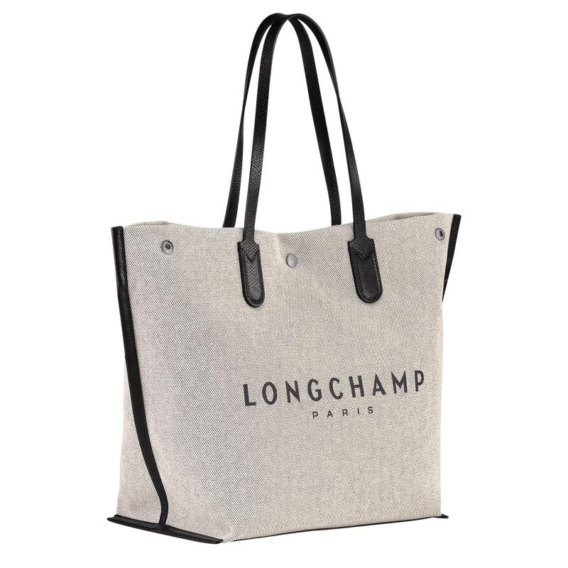 Ecru White Longchamp Essential L Women's Tote Bag | UJGV-46257