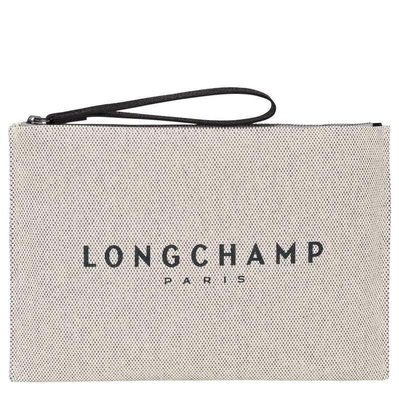 Ecru White Longchamp Essential Men\'s Pouches | YXFR-96574