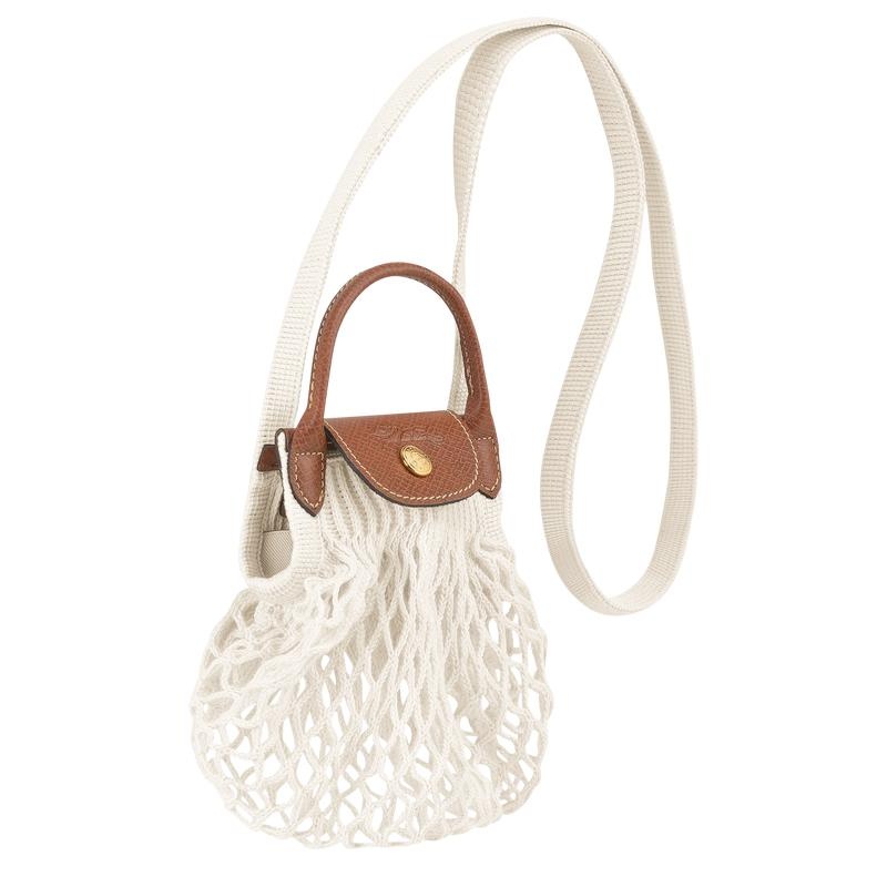 Ecru White Longchamp Le Pliage Filet XS Women's Mesh Bag | ZYNO-82961