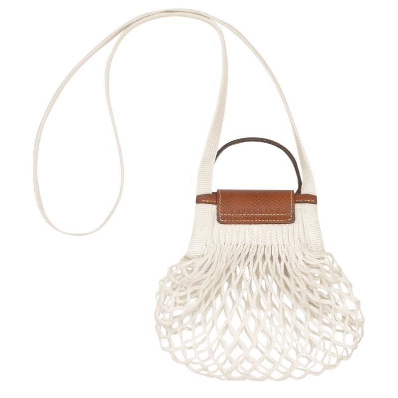 Ecru White Longchamp Le Pliage Filet XS Women's Mesh Bag | QEZI-72850