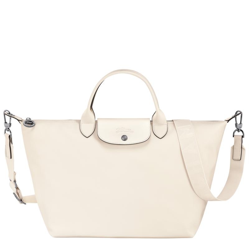 Ecru White Longchamp Le Pliage Xtra L Women\'s Handbags | MJRP-48901