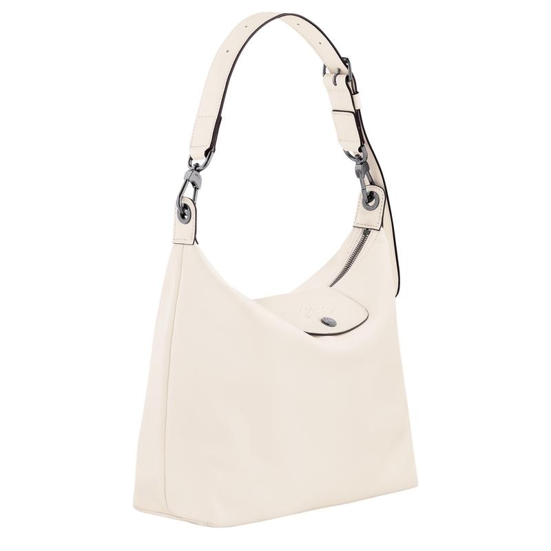 Ecru White Longchamp Le Pliage Xtra M Women's Hobo Bags | UYVC-37145