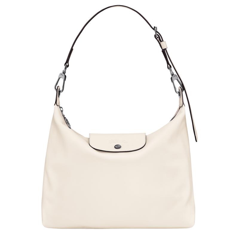 Ecru White Longchamp Le Pliage Xtra M Women\'s Hobo Bags | UYVC-37145