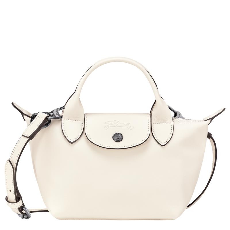 Ecru White Longchamp Le Pliage Xtra XS Women\'s Handbags | WBQO-20846