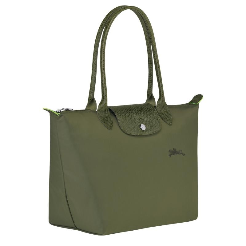 Forest Green Longchamp Le Pliage Green M Women's Tote Bag | UDBJ-35782