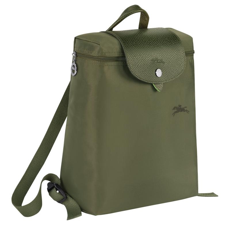 Forest Green Longchamp Le Pliage Green M Women's Backpacks | UWQB-20689