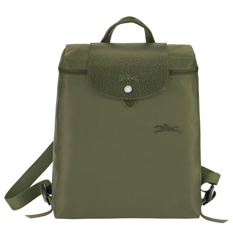 Forest Green Longchamp Le Pliage Green M Women\'s Backpacks | UWQB-20689