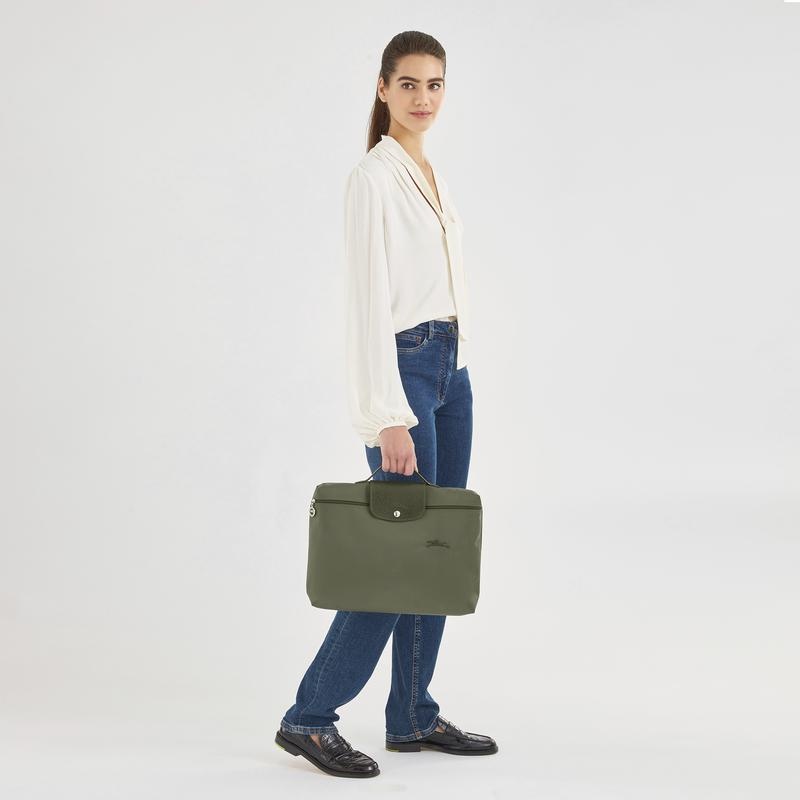 Forest Green Longchamp Le Pliage Green S Men's Briefcase | ORKC-15243