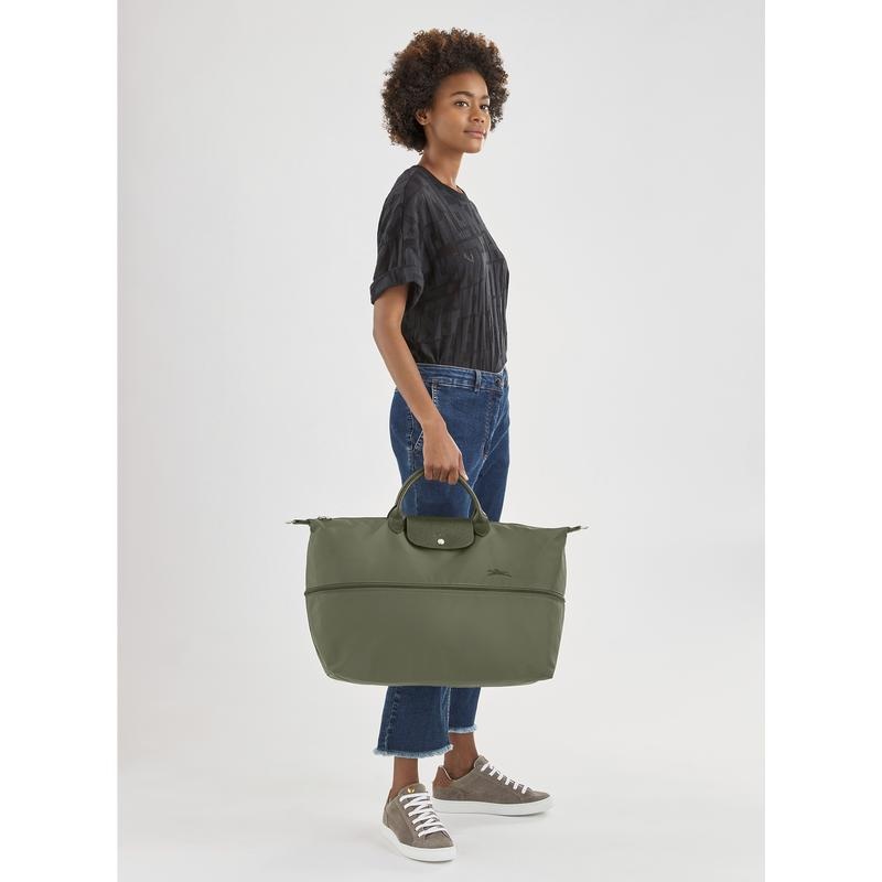 Forest Green Longchamp Le Pliage Green expandable Women's Travel Bags | TROZ-20659