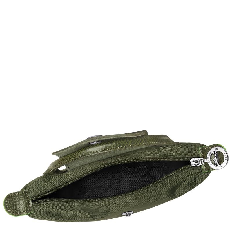 Forest Green Longchamp Le Pliage Green with handle Men's Pouches | MOQJ-64182