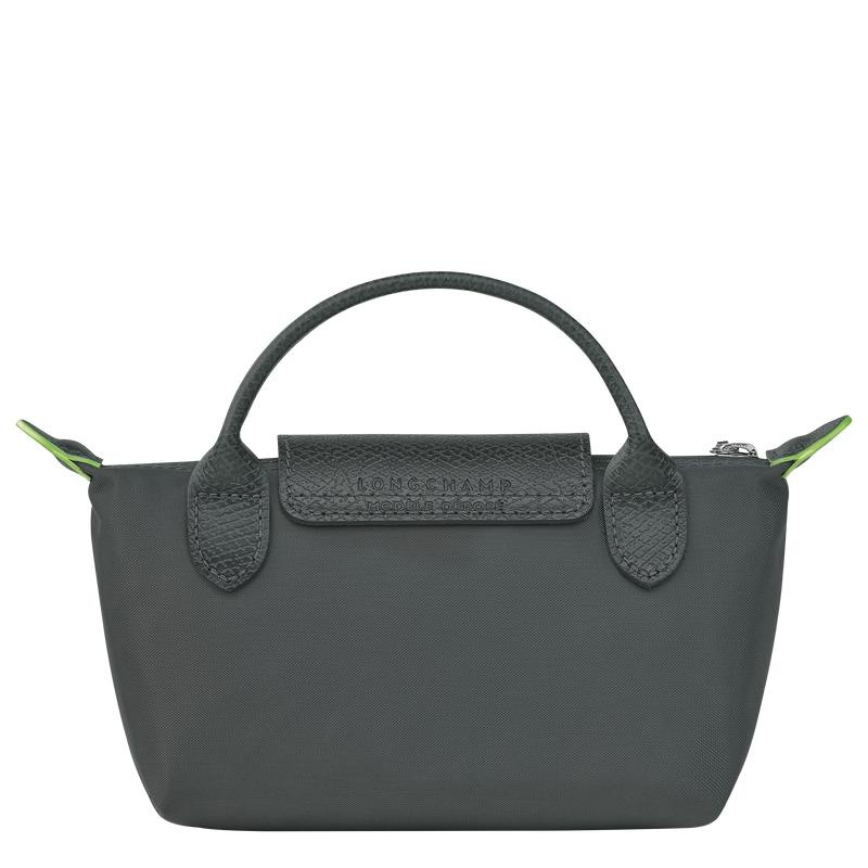 Graphite Grey Longchamp Le Pliage Green with handle Women's Pouches | UEOX-82614