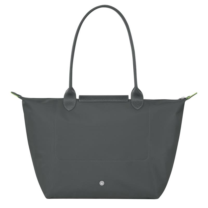 Graphite Grey Longchamp Le Pliage Green L Women's Tote Bag | YKRQ-02846